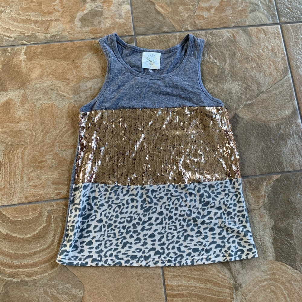 Sequin leopard shirt